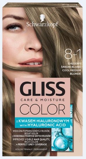 Picture of GLISS COLOR matu krāsa Color 8-1 vēsi vidēji blonds