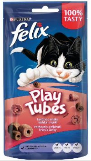 Picture of FELIX PLAY TUBES gardums kaķiem (tītars/šķiņķis) 50g