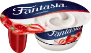 Attēls (IZPĀRDOŠANA) FANTASIA krēmveida jogurts ar zemenēm, 118g