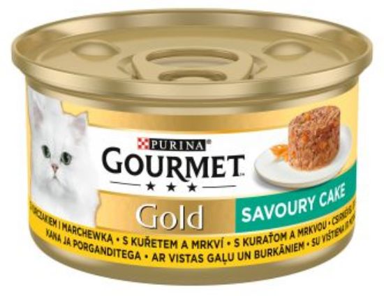 Picture of GOURMET GOLD SAVOURY CAKE konservs kaķiem (vista/burkāni) 85g