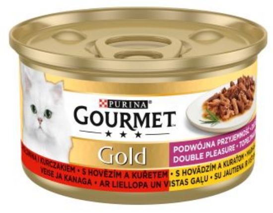 Picture of GOURMET GOLD DUO konservs kaķiem (liellops/vista) 85g