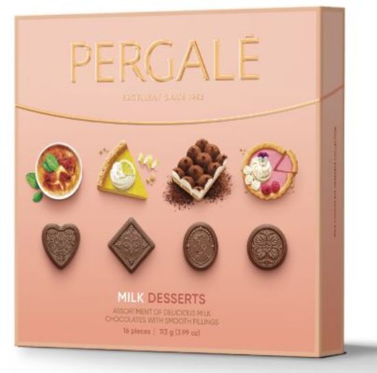Picture of PERGALE konfekšu izlase Desserts ar piena šokolādi, 113g