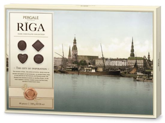 Picture of PERGALE konfekšu izlase RIGA ar tumšo šokolādi 348g