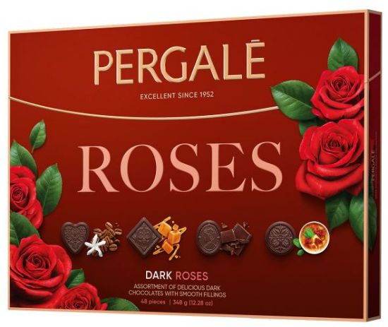 Picture of PERGALE konfekšu izlase ROSES ar tumšo šokolādi 348g