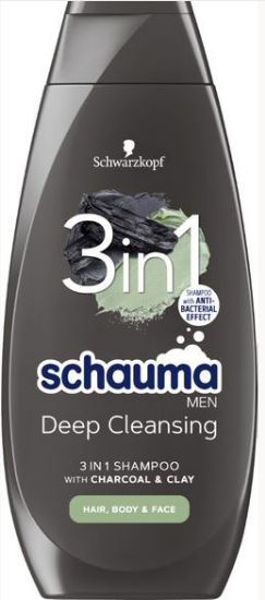 Picture of SCHAUMA šampūns vīriešiem 3in1 Charcoal, 400ml