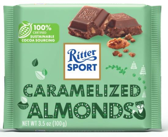 Picture of RITTER SPORT piena šokolāde Caramelized Almonds, 100g