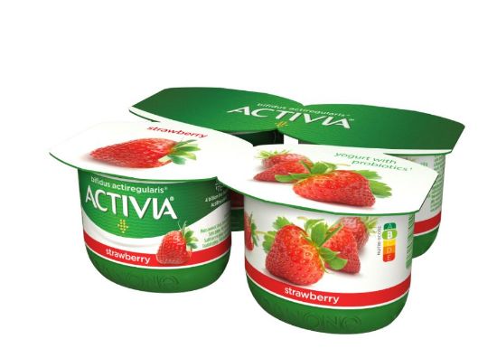 Picture of ACTIVIA jogurts ar zemenēm un bifido baktērijām ActiRegularis 4*120g