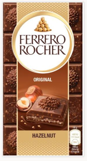 Picture of FERRERO ROCHER piena šokolādes tāfelīte, 90g