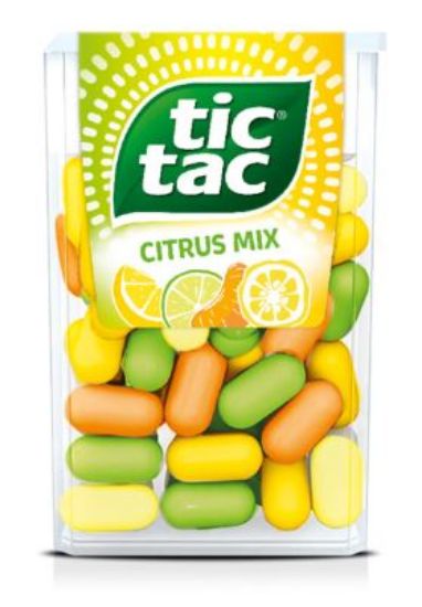 Picture of TIC TAC CITRUS MIX dražejas ar citrusaugļu garšu, 18g