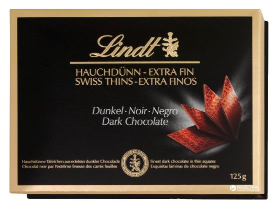 Picture of LINDT Swiss Thins Tumšā šokolāde, 125g