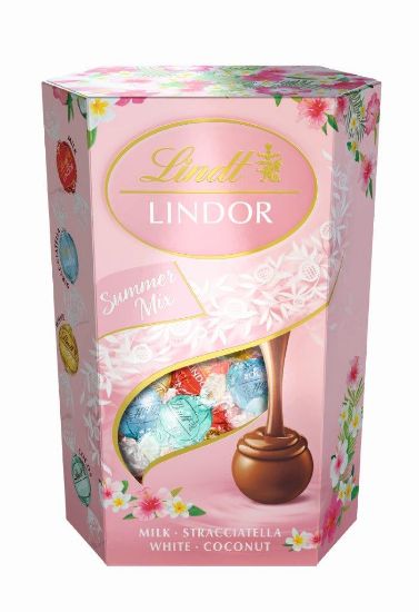 Picture of LINDT Lindor šokolādes konfektes Summer Mix, 200g