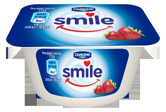 Picture of SMILE jogurta deserts ar zemeņu garšu, 115g