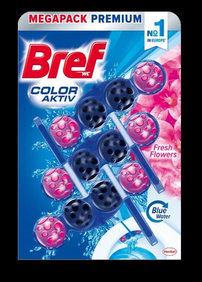 Picture of BREF color water fresh flowers tualetes bloks,3*50g