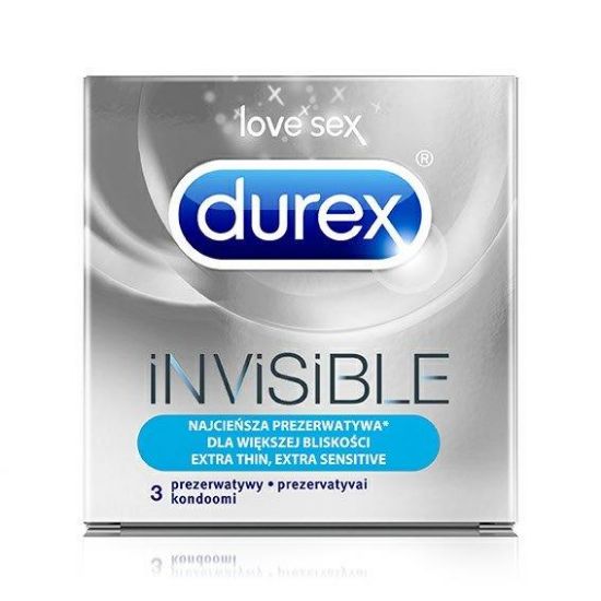 Picture of DUREX prezervatīvi Invisible Extra Sensative N3