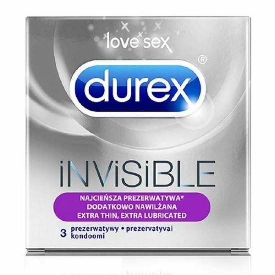 Picture of DUREX prezervatīvi Invisible Extra Lubricated N3