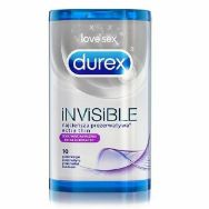 Attēls DUREX prezervatīvi Invisible Extra Lubricated N10