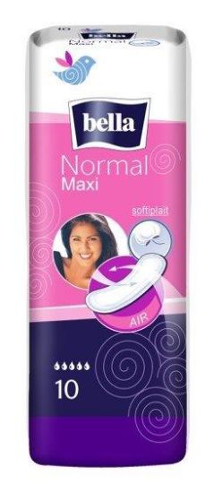 Picture of BELLA Normal Maxi White 10 gab. sieviešu higiēniskās paketes