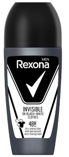 Picture of REXONA MEN INVISIBLE ON BLACK&WHITE CLOTHES roll-on, 50ml