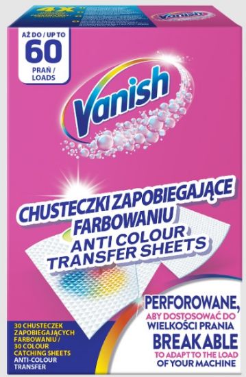 Picture of VANISH Colour protect salvetes 30gab