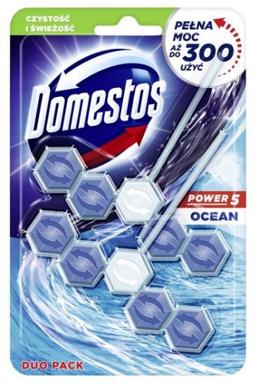 Picture of DOMESTOS Power 5 DUO tualetes bloks BLUE 2x55g