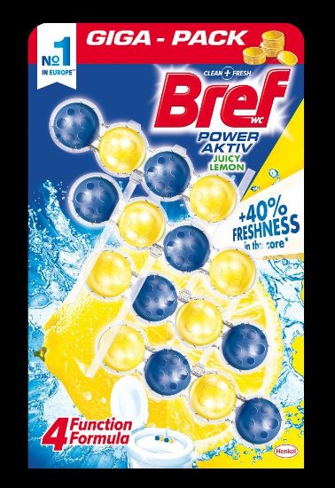 Picture of BREF power aktiv lemon tualetes bloks,4*50g