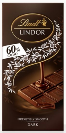 Picture of LINDT Lindor Tumšā šokolāde 60% kakao, 100g