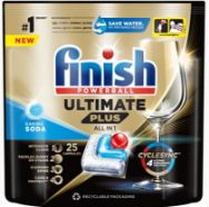 Attēls FINISH Ultimate Plus Baking soda trauku mazgāšanas automātiem 25gab