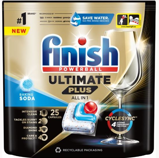 Picture of FINISH Ultimate Plus Baking soda trauku mazgāšanas automātiem 25gab