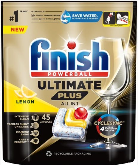 Picture of FINISH Ultimate Plus Lemon trauku mazgāšanas automātiem 45gab