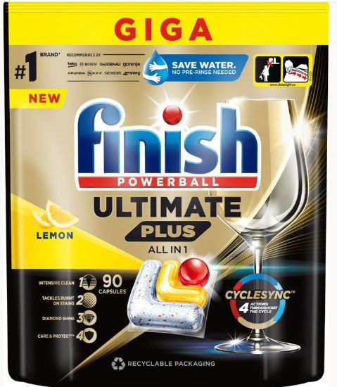 Picture of FINISH Ultimate Plus Lemon trauku mazgāšanas automātiem 90gab