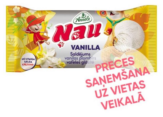 Picture of ŅAU vaniļas saldējums vafeļu glāzītē, 72g