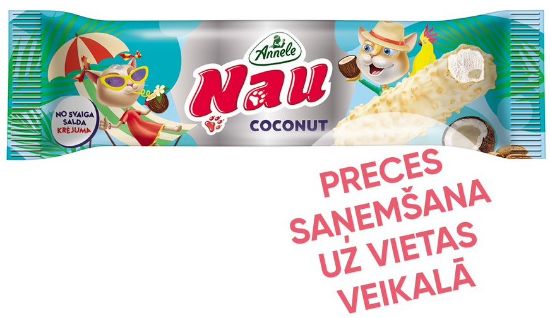 Picture of ŅAU kokosr. saldējums uz koc. ar piena mandeļu glazūru, 63g