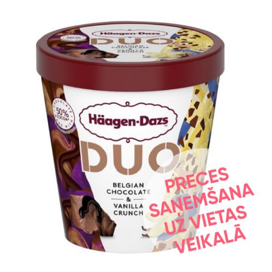 Picture of HAAGEN-DAZS DUO Vaniļas saldējums ar Beļģu šokolādi, 420ml