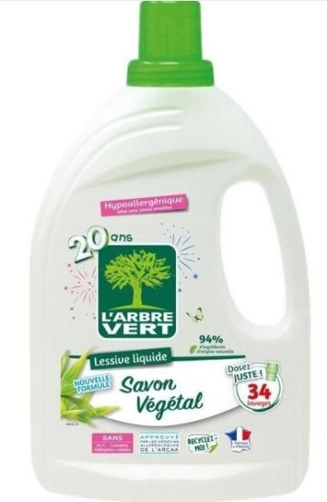 Picture of L'ARBRE VERT veļas mazgāšanas līdzeklis Vegetal, 1.53l, 34 mazgāšanas reizēm