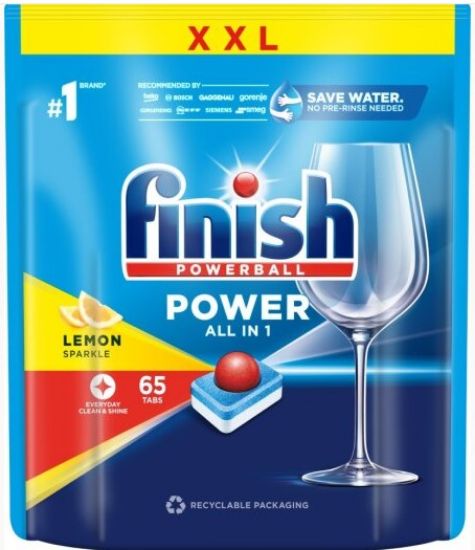 Picture of FINISH Power Lemon tabletes trauku mazgāšanas automātiem 65gb