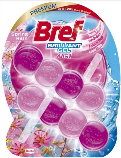 Picture of BREF brilliant gel Spring Rain tualetes bloks, 2x42g