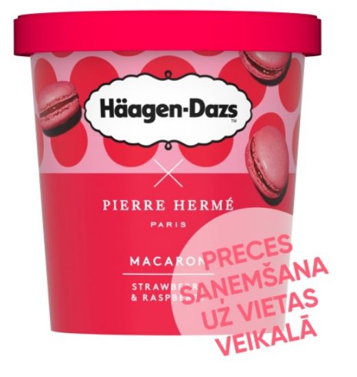 Picture of HAAGEN-DAZS Macaron zemeņu, aveņu saldējums, 420ml