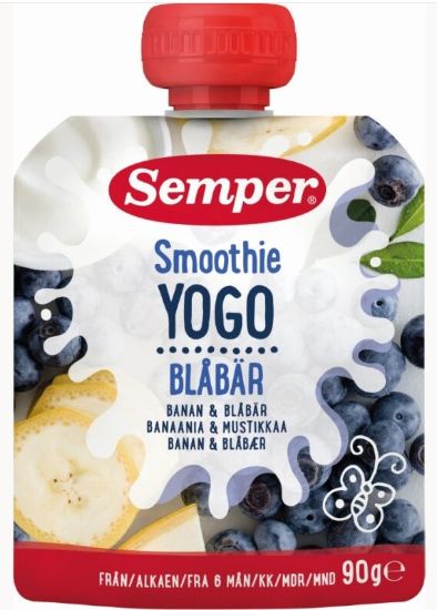 Picture of SEMPER jogurts ar banāniem un mellenēm, no 6 mēnešiem, 90g