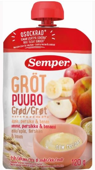 Picture of SEMPER graudu piena putra ar āboliem un persikiem,6m., 120g