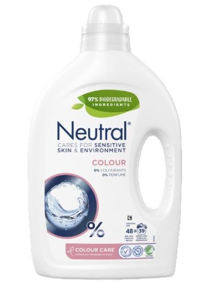 Picture of NEUTRAL šķidrais veļas mazgāšanas līdzeklis krāsainai veļai 1.95l