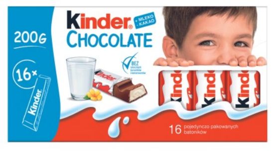 Picture of KINDER CHOCOLATE piena šokolāde bērniem, 200g