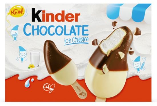 Picture of KINDER CHOCOLATE saldējums uz kociņa, 4x38g/220ml