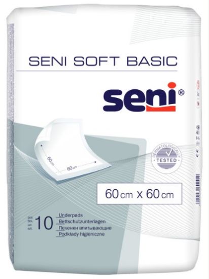 Picture of SENI SOFT BASIC higiēniskie paladziņi (60x60cm), 10gab