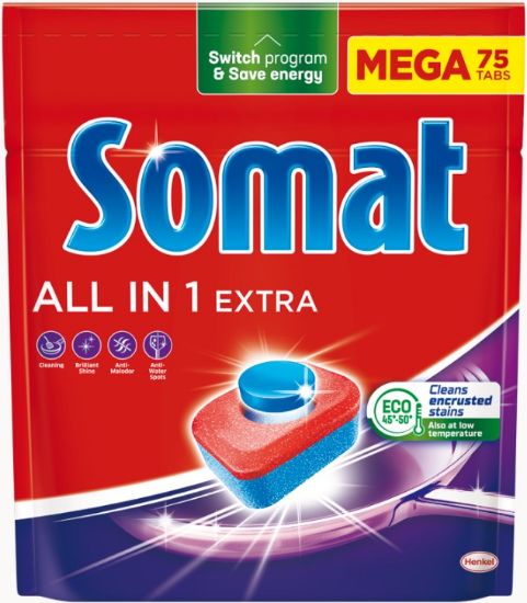 Picture of SOMAT All in 1 Extra tabletes trauku mazg. mašīnām, 75gb