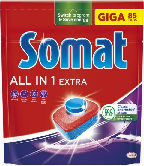 Picture of SOMAT All in 1 Extra tabletes trauku mazg. mašīnām, 85gb