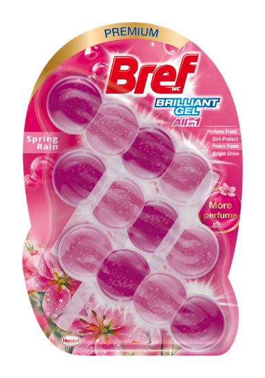 Picture of BREF Brilliant gel Spring Rain tualetes bloks, 3x42g