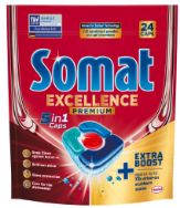 Attēls SOMAT Excellence Premium 5in1 Kapsulas trauku mazgājamām mašīnām, 24gab