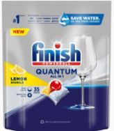 Attēls FINISH Quantum Lemon tabletes trauku mazgāšanas automātiem 35gab