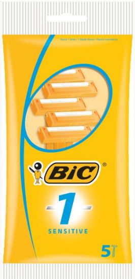 Picture of BIC 1 Sensistive vienreizējie skuvekļi vīriešiem 5gab