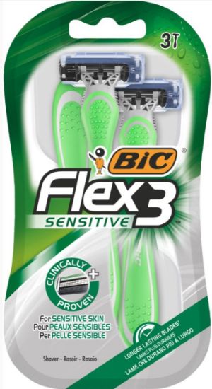 Picture of BIC FLEX3 SENSITIVE vienreizējie skuvekļi vīriešiem 3gab